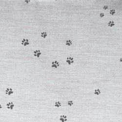 Viyela Organic Cotton Print Footprint Gris