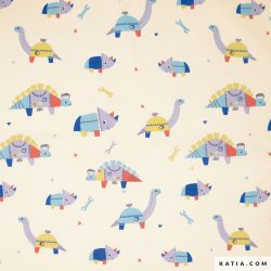 Poplin AW Dinos Robots
