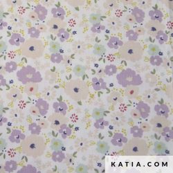 Poplin Light Print Lilac Flowers