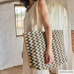 Paper Knit Raffia Black & White